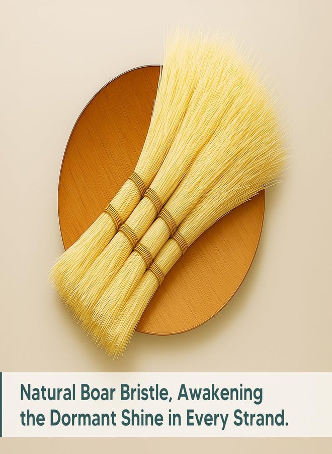 TRENFI Heritage Solid Red Oak Paddle Brush - 100% Soft Boar Bristles (No Nylon) - Volumizing & Polishing Tool for Fine, Thin Hair & Short Styles - Gentle Scalp Massage & Beard Grooming - Image 4
